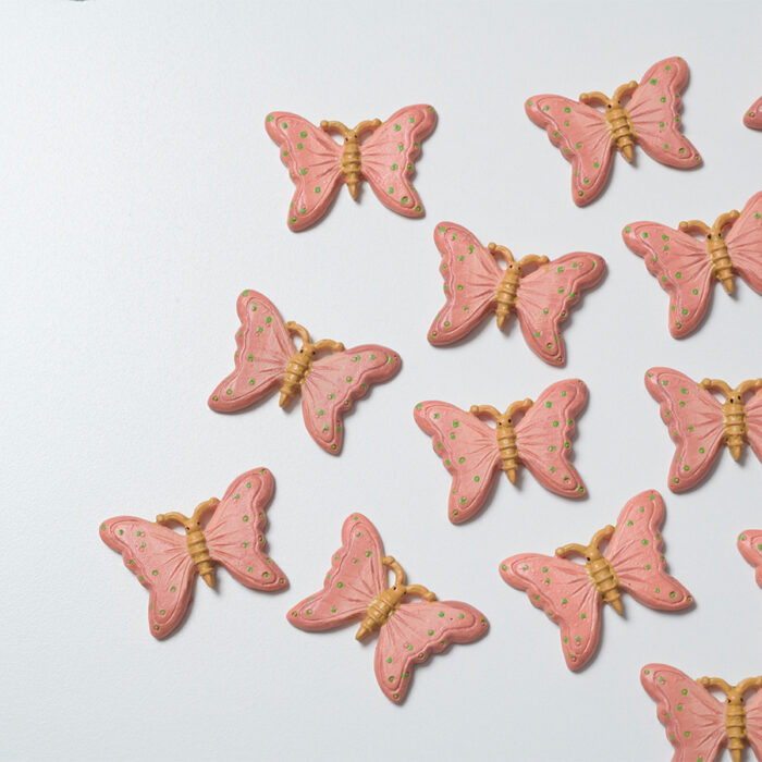 Mosaikshop Schweiz - Mosaiksteine| Schmetterling - Kunststoff - matt - orange - 20-40mm |  DD09