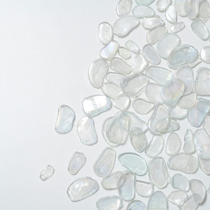 Mosaikshop Schweiz - Mosaiksteine| Elfenglas - transparent - irisée - farblos |  EG-10