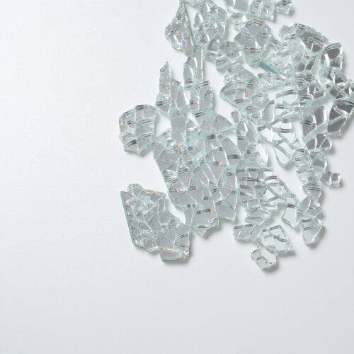 Mosaikshop Schweiz - Mosaiksteine| Eisglas Spiegel - polygonal - silber - Höhe 4mm |  ES20-4