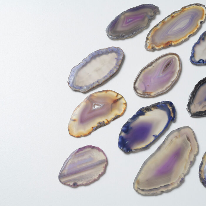 Mosaikshop Schweiz - Mosaiksteine| Achatscheibe - klein - violett - ca. 30x70mm oder 40x50mm |  HE-01
