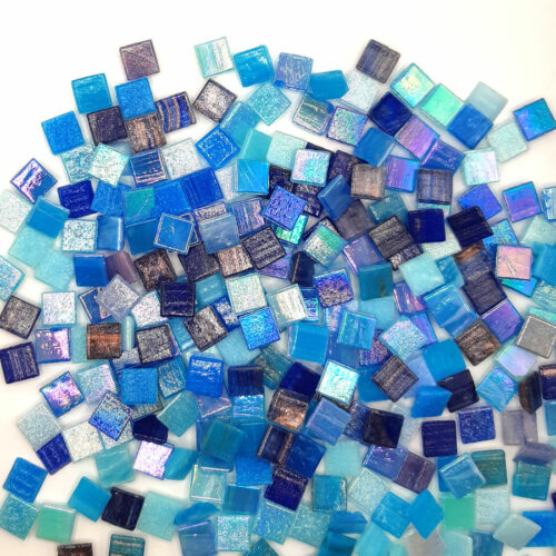 Mosaikshop Schweiz - Mosaiksteine| Joy - deluxe - blau mix - 10x10mm |  JD29-10