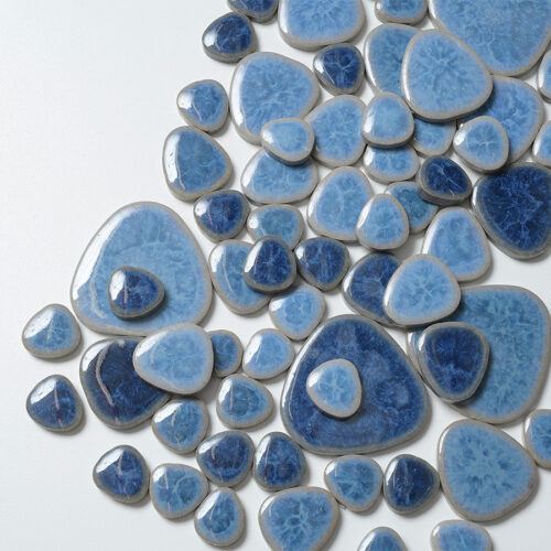 Mosaikshop Schweiz | Keramikmosaik - Keramik - div. blau - 18 / 25 / 30 / 45mm  |  KM21