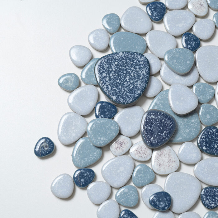 Mosaikshop Schweiz | Keramikmosaik - Keramik - div. blau - 18 / 25 / 30 / 45mm  |  KM25