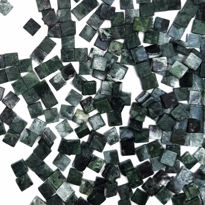 Mosaikshop Schweiz | Marmor - Verde Jade - Quadrat - 10x10x4mm |  M03-10-4