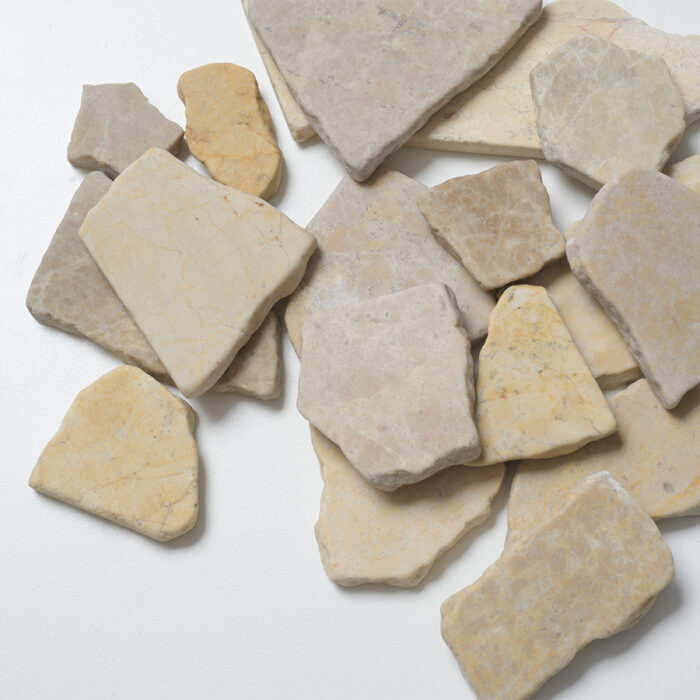 Mosaikshop Schweiz - Mosaiksteine| Marmor - Giallo Reale - polygonal - ca. 20x60x8mm |  M26-P