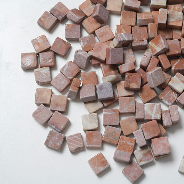 Mosaikshop Schweiz - Mosaiksteine| Marmor - Rosso Verona - Quadrat - 15x15x8mm |  M28-15-8