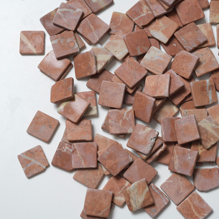 Mosaikshop Schweiz - Mosaiksteine| Marmor - Rosso Verona - Quadrat - 20x20x4mm |  M28-20-4