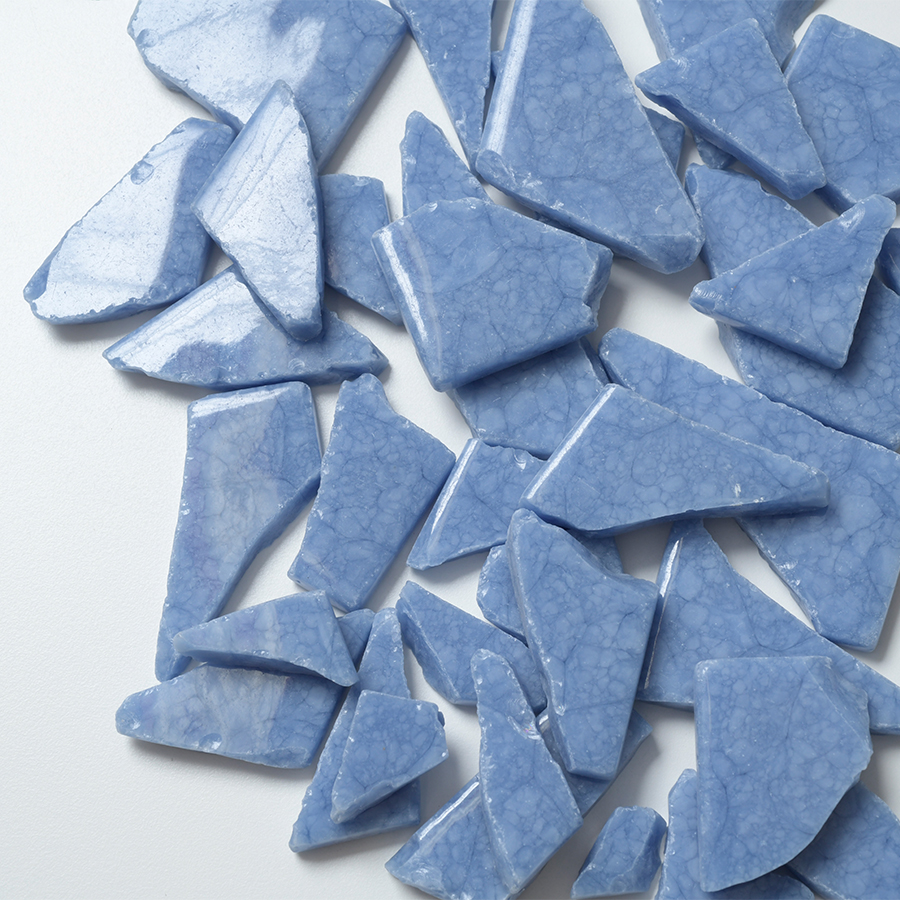 Mosaikshop Schweiz - Mosaiksteine| Marmor - Azul Macauba Imitat - polygonal - ca. 20x60x8mm | M42-P