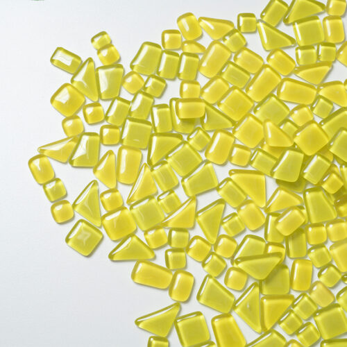 Mosaikshop Schweiz - Mosaiksteine| Softglas - uni - gelb - polygonal |  S50-99