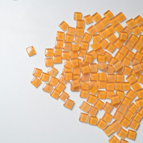 Mosaikshop Schweiz - Mosaiksteine| Softglas - uni - orange - 10x10mm |  S51-10